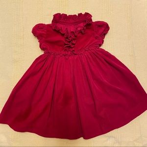 Ralph Lauren girls red corduroy Christmas dress